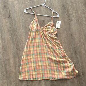 Plaid Spaghetti Strap Dress billabong